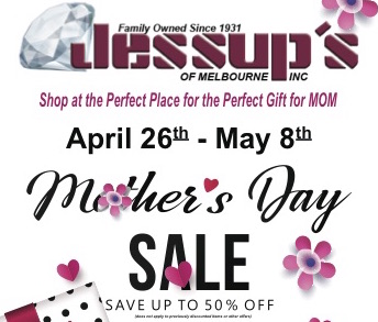  Jessup’s of Melbourne Mother’s Day Sale April 26th – May 8th